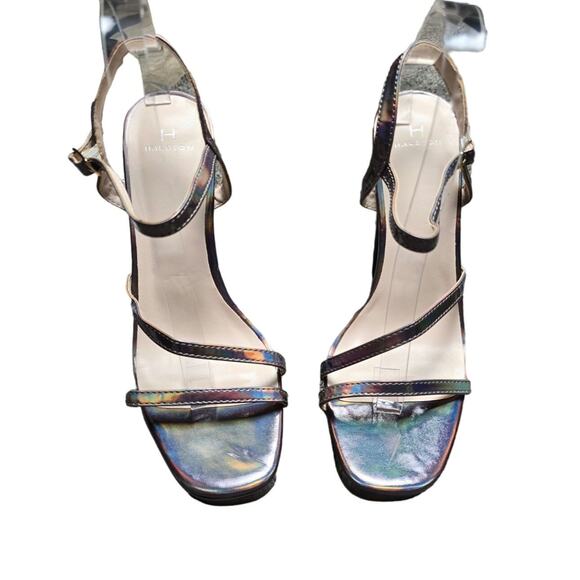 Halston Heritage Shoes - HALSTON Sardinia Vegan Leather Platform Heels size 9 metallic ombre